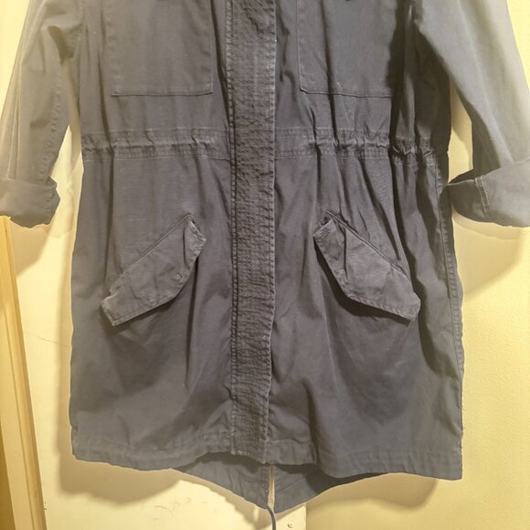 GAP NAVY LONG UTILITY FIELD JACKET WOMEN COAT SIZE Medium - Picture 13 of 16